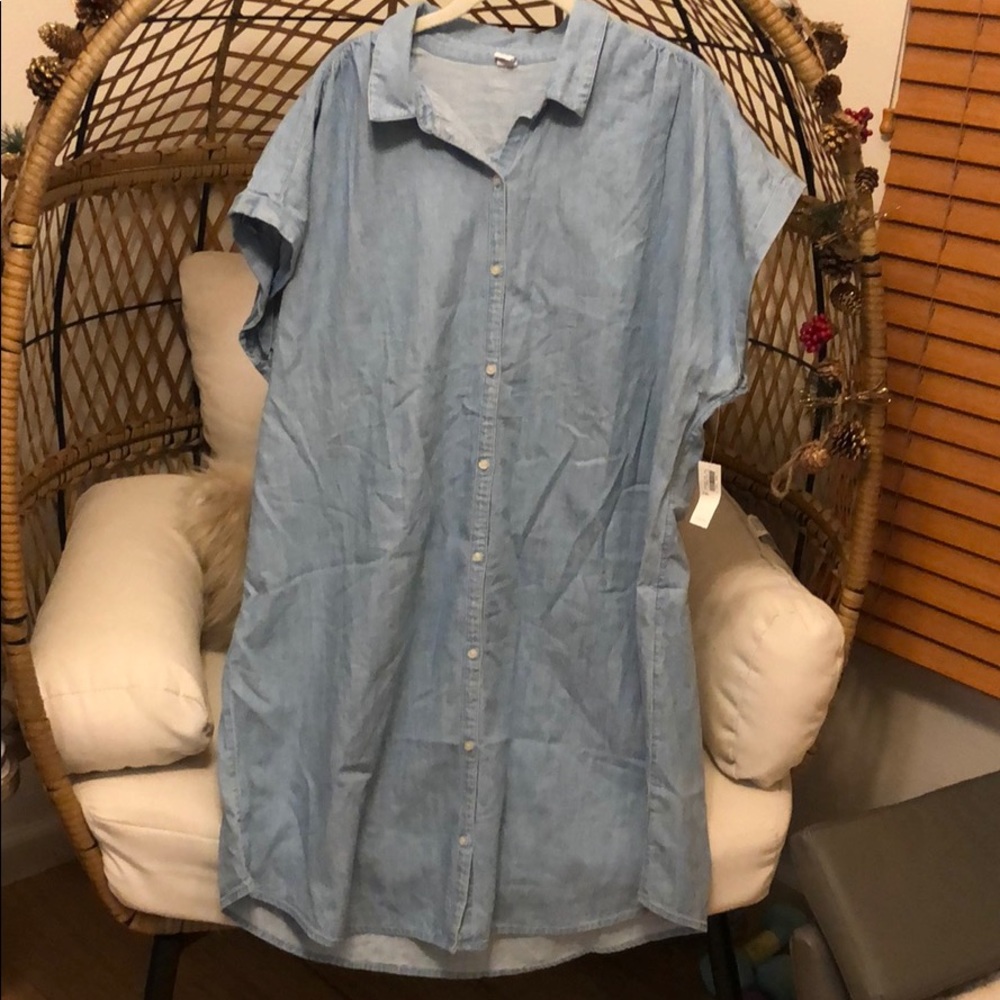 Denim shirt dress